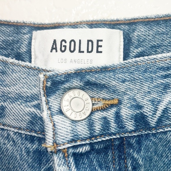Agolde Fen High Rise Relaxed Taper 100% Cotton Button Fly Jeans - Picture 3 of 12